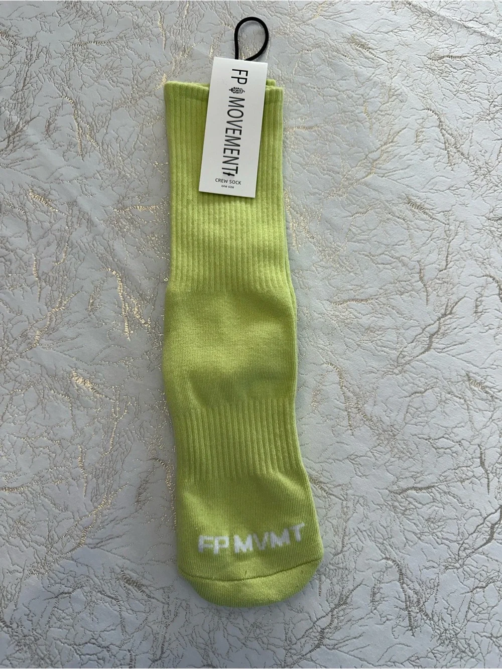 NEW Free People Movement crew socks in lime green